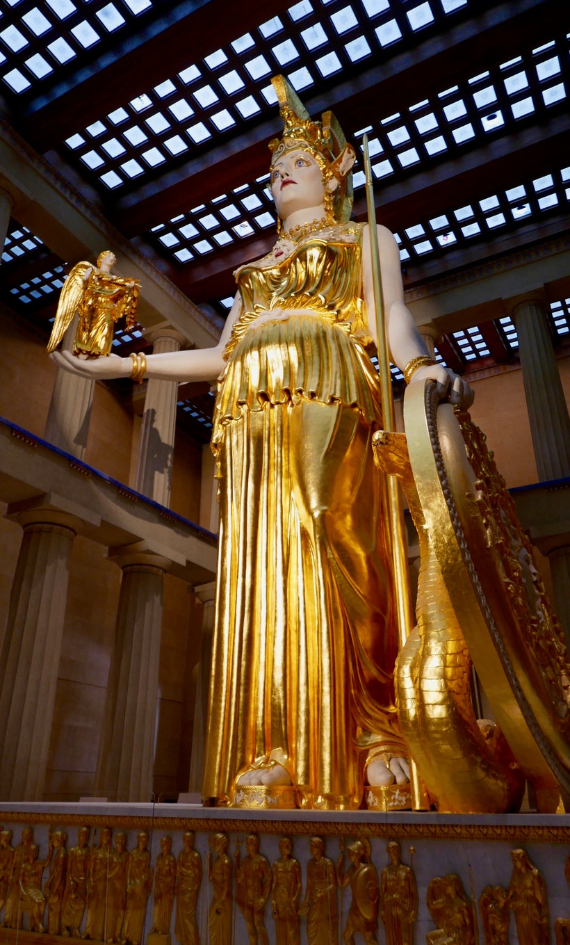 <strong>The towering Athena in the Parthenon by local sculptor Alan LeQuire.</strong>