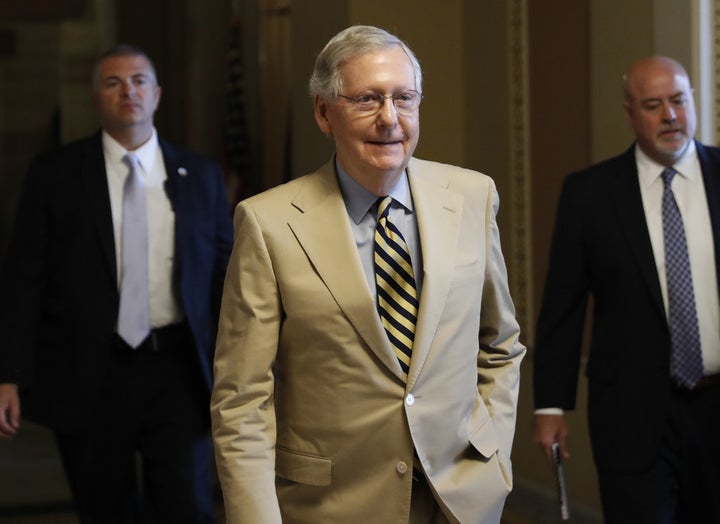 Senate Majority Leader Mitch McConnell, who announced June 27 that a vote on the Senate health care bill has been delayed unt