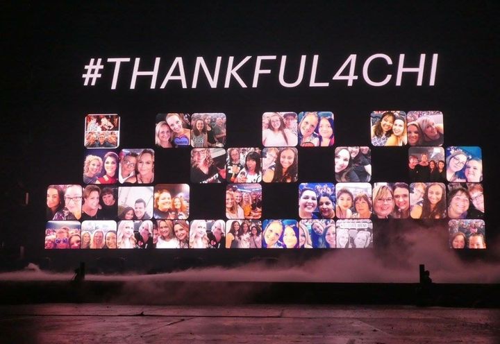Fans Who tweeted #Thankful4Chi saw their faces on screen