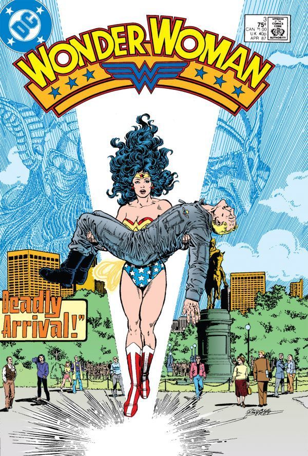 <em>Diana bringing an injured Col. Steve Trevor back to man’s world.</em>