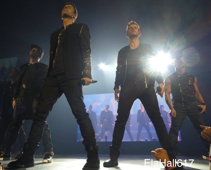 L to R: Jon Knight, Donnie Wahlberg, Jordan Knight, Joey McIntyre, Danny Wood