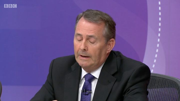 Liam Fox revealed a startling difference in priorities on Thursday's Question Time