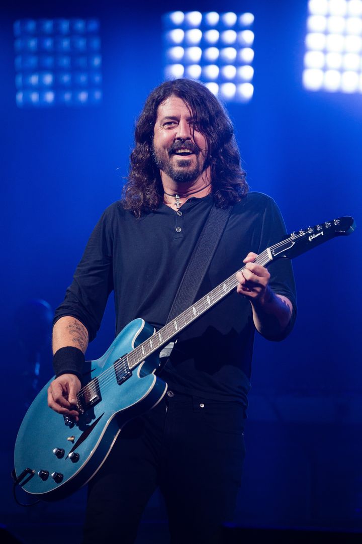 Dave Grohl performing at Glastonbury