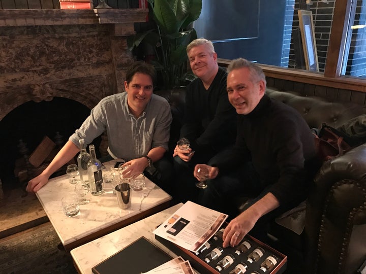 <p>Damn, we are three good looking gents.</p>