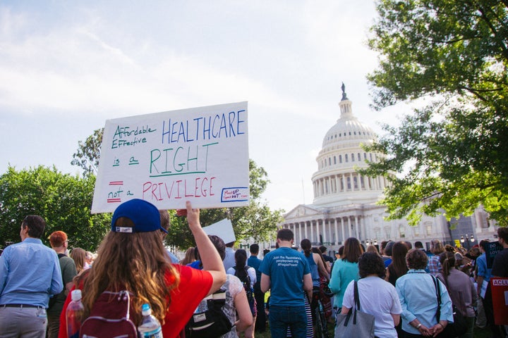 The interfaith activists spent an entire night in front of the U.S. Capitol buliding for the prayer vigil. 