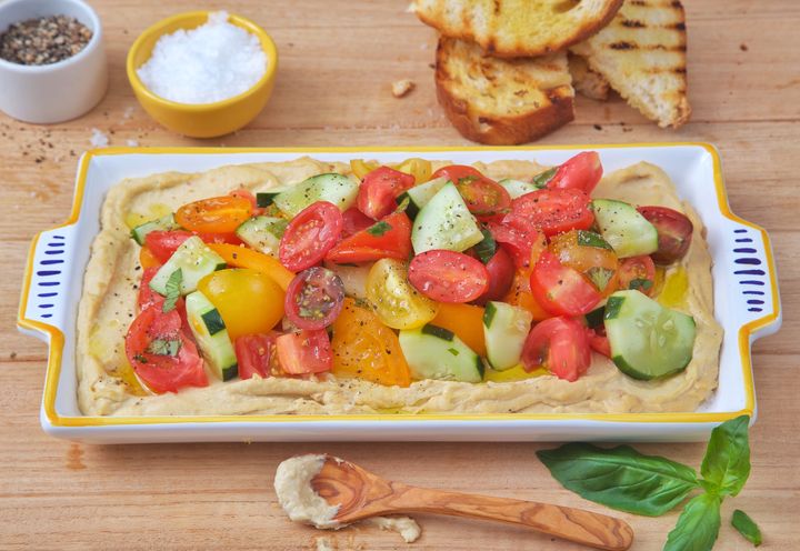Summer Insalata with Grilled Olive Oil Bread