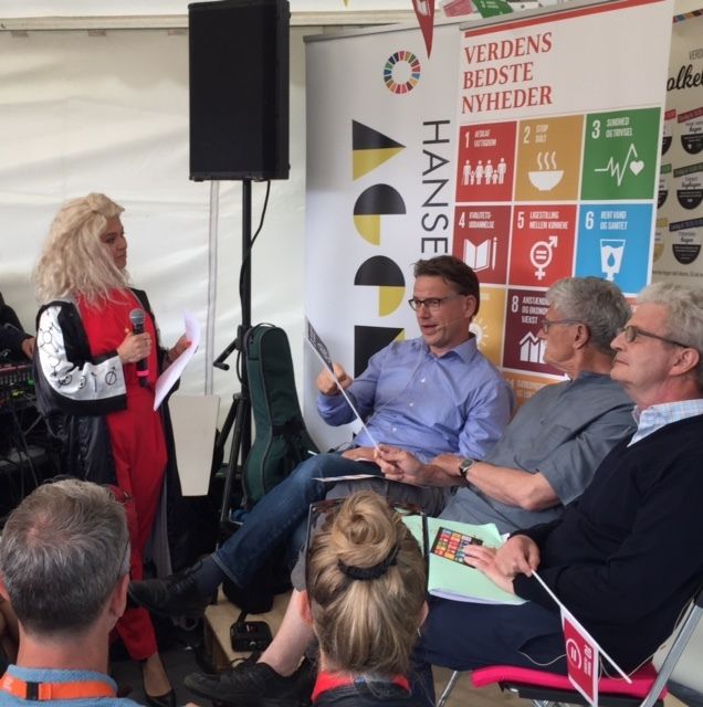 Two fm Danish Foreign Ministers and one (fm) for Development competing in quiz on the Sustainable Development Goals