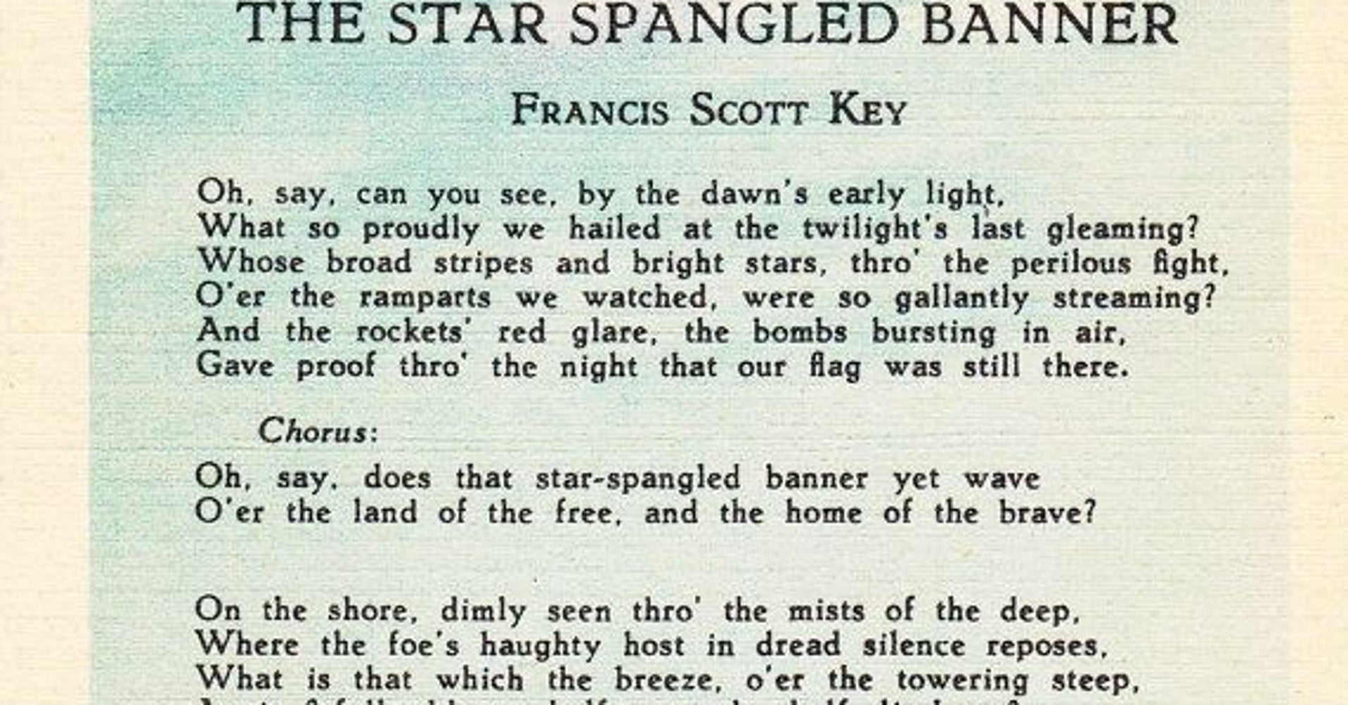 The Star-Spangled Banner, our National Anthem | HuffPost