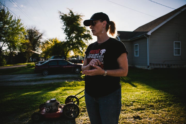 Tammy Breeding, of Austin, Indiana, discusses Scott County's HIV epidemic in 2015. 