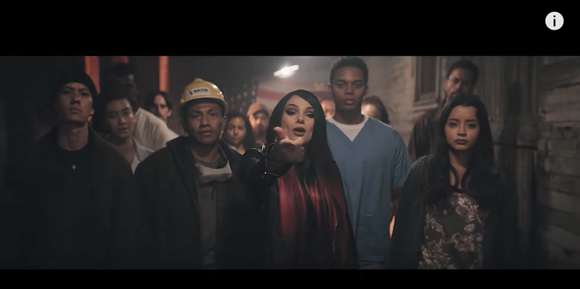 Image from the video “Immigrants (We Get the Job Done)”