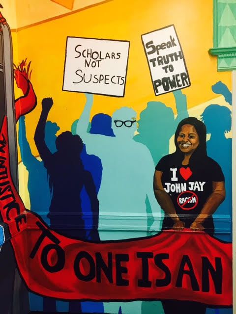 In April 2016, a group of middle and high school students, parents and volunteers from IntegrateNYC4Me painted a mural at Park Slope Collegiate to explore the connection between segregation and the existence of scanners in schools. It illustrates their vision for scanner free, diverse, inclusive public schools for their community.