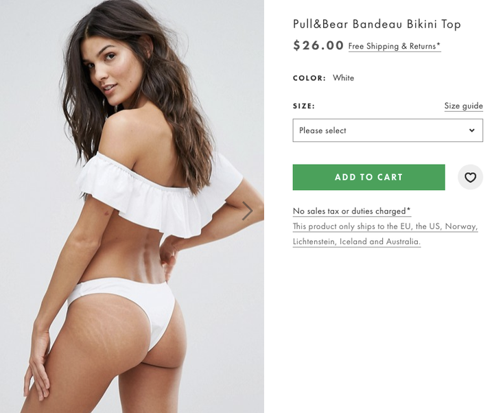 Pull&Bear bandeau bikini top, $26 at Us.asos.com