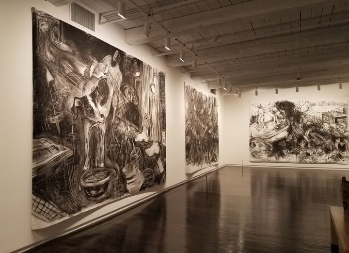 <p>Laurie Anderson’s wall drawings at Mass. MoCA’s B6: The Robert W. Wilson Building</p>