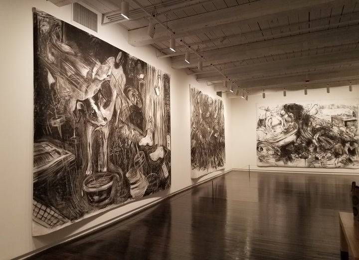 <p>Laurie Anderson’s wall drawings at Mass. MoCA’s B6: The Robert W. Wilson Building</p>