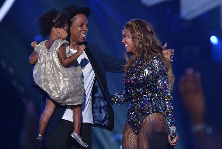 The couple and daughter Blue Ivy at the 2014 MTV Video Music Awards. 