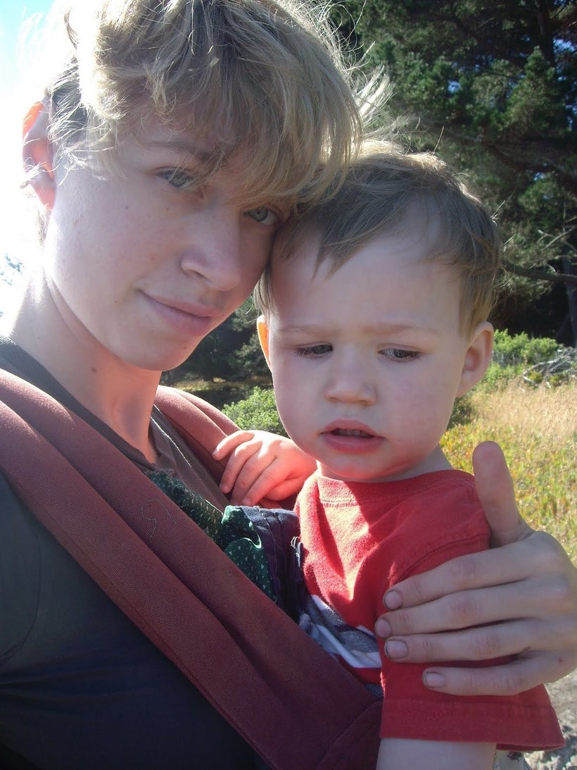 Our preferred mode of transportation: me, carrying him. I never wanted to put him down.