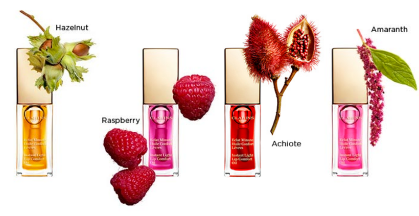<strong>Instant Light Lip Comfort Oils</strong> from <a rel="nofollow" href="http://www.clarinsusa.com/en/lip-comfort-oils/"