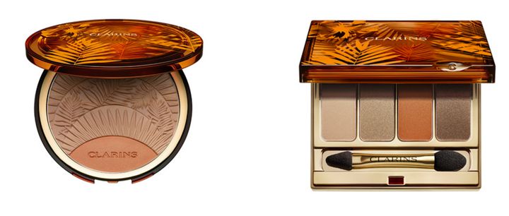 The Bronzing & Blush Compact and 4-Colour Eyeshadow Palette from Clarins.