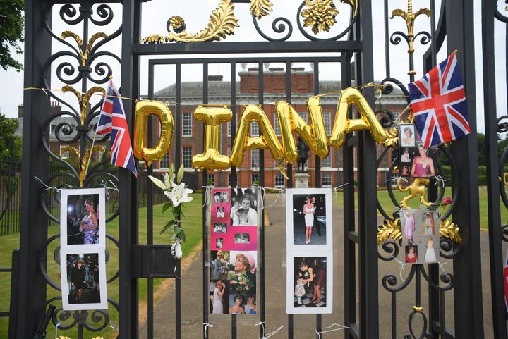 People paid tribute to Princess Diana at Kensington Palace on what would have been her 56th birthday. She died 20 years ago.