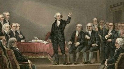 The Constitutional Convention was assembled in 1787 in Philadelphia and produced the U.S. Constitution with George Washington serving as the Convention’s President.