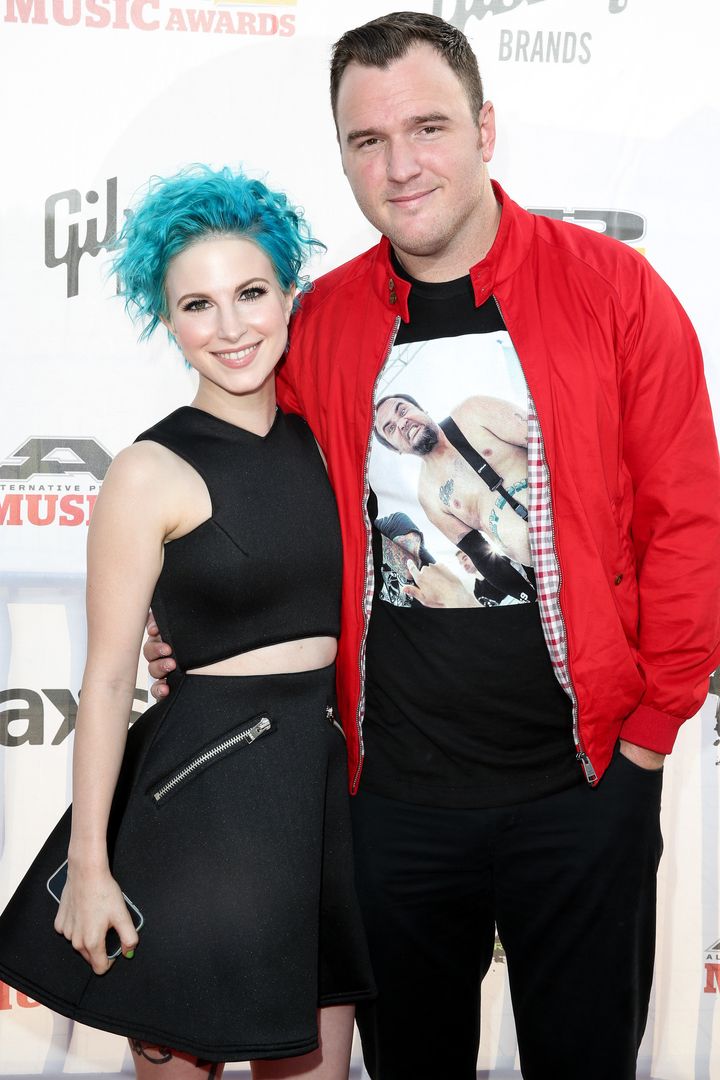 Hayley Williams and guitarist Chad Gilbert together in 2014. 
