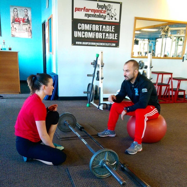 Leo and Erika after training.