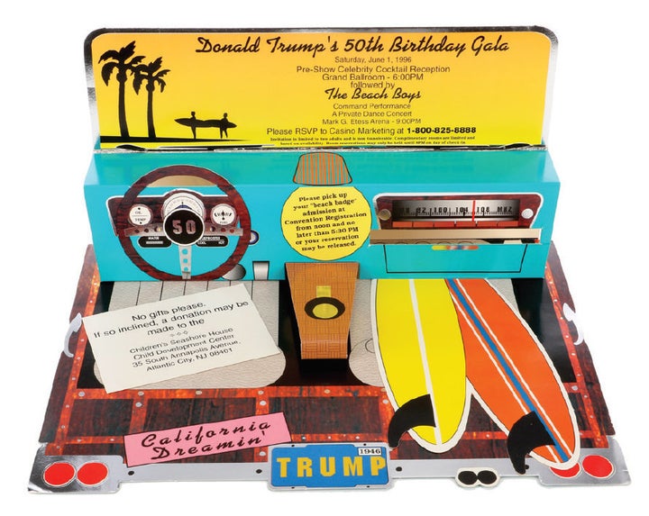 A 50th birthday party invitation from Donald Trump.