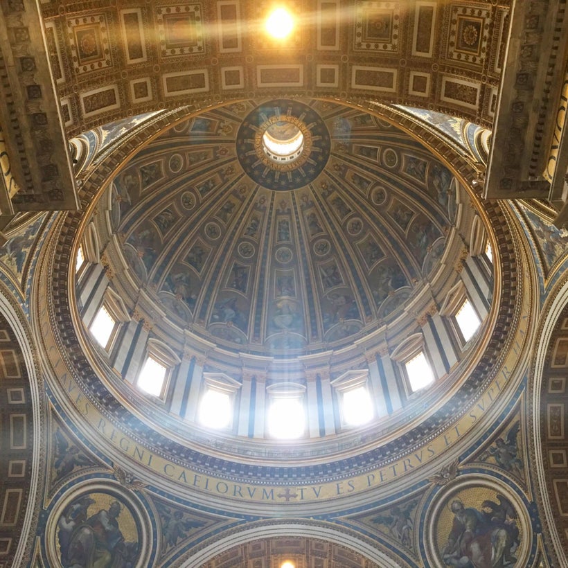 The dome of St. Peter’s Basilica, designed by Michelangelo.