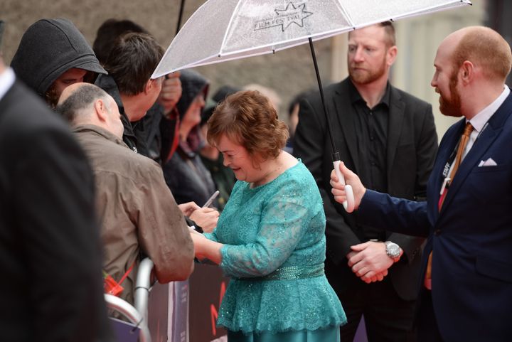 Susan signs autographs at the Edinburgh International Film Festival