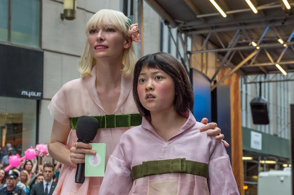Tilda Swinton and Ahn Seo-hyun in ‘Okja’