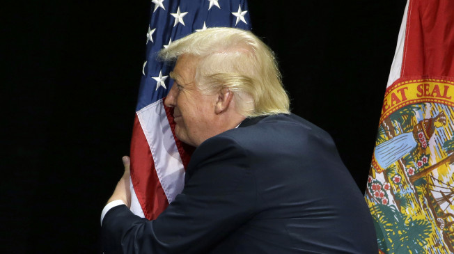 Image result for trump saluting flag