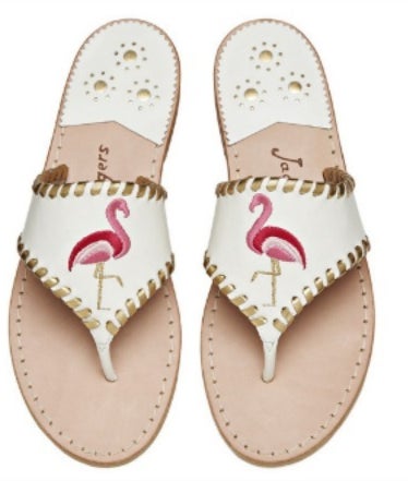 Exclusive Flamingo Sandal from <a rel="nofollow" href="https://www.jackrogersusa.com/new-arrivals/exclusive-flamingo-sandal-1