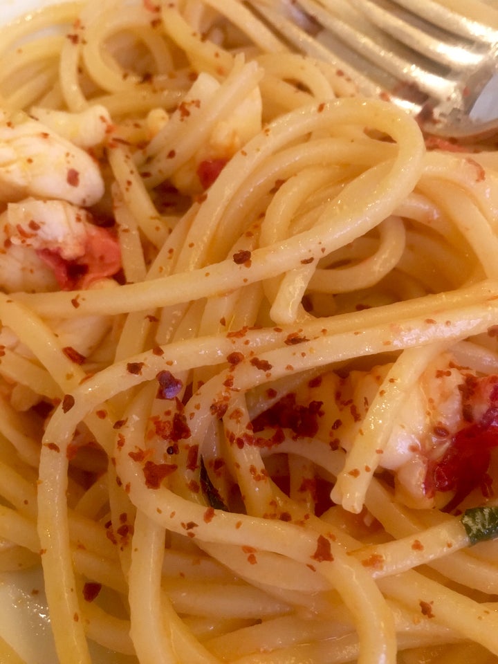 <p>At the table, a sprinkle of Aleppo pepper jazzed up the dish</p>