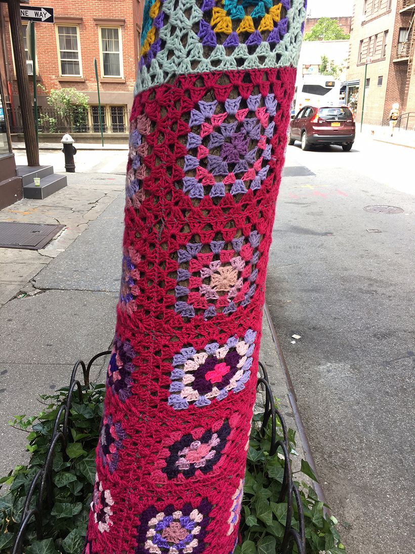 Street art in the form of crochet trees | HuffPost