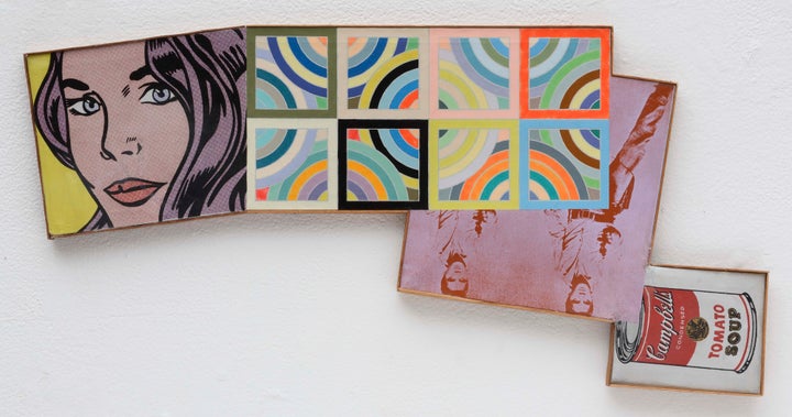 <p>Richard Pettibone: Seductive Girl, Tahkt I-Sulyaman Vartiation II, Elvis and Campbell’s Soup, 1969, acrylic on canvas</p>