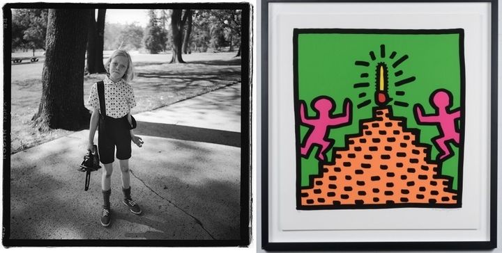 <p>Hugh Brown: After Keith Haring: Untitled, 1985-95, Silkscreen. Hugh Brown: After Diane Arbus: Child with toy chainsaw in Griffith Park, Los Angeles, 1962-2008, Gelatin silver print</p>