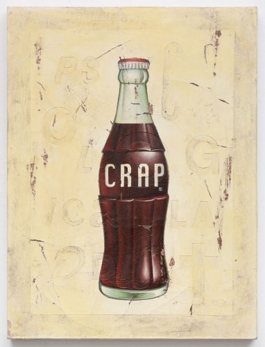 <p>Bill Barminski: Gyration Subscription, 1995, Enamel, plaster on canvas</p>