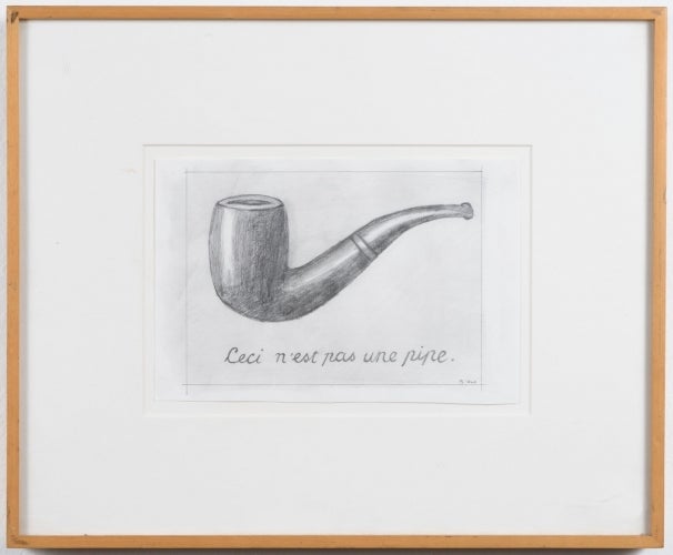 Mike Bidlo: Not The Treachery of Images (after Magritte), c. 1985, Graphite on Paper