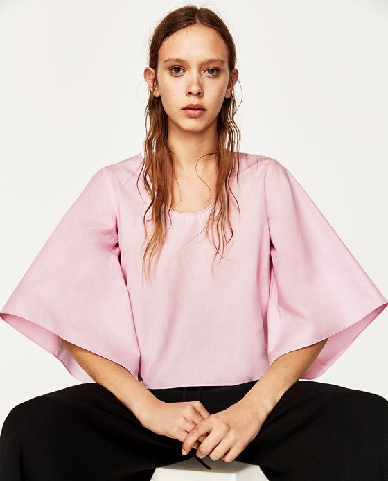 Blouse With Flared Sleeves, Zara - $19.99