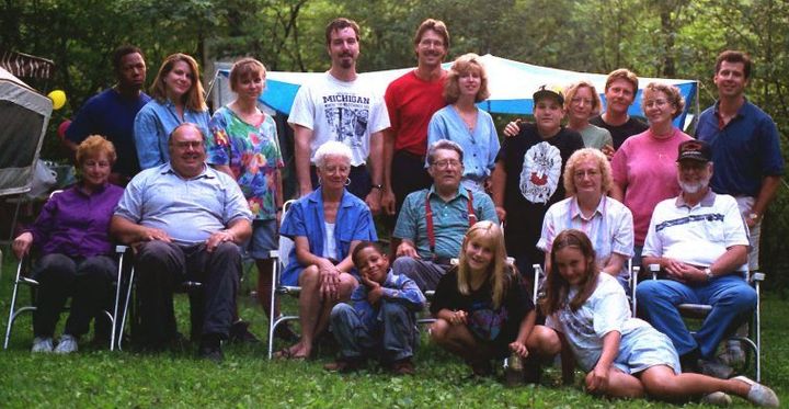<p>Mega-family camping trip to Massachusetts with the in-laws, 1994.</p>