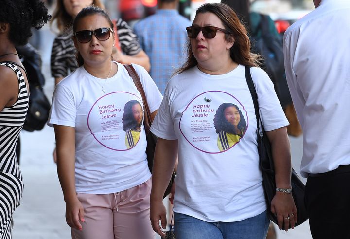 The family of victim Jessica Urbano wore t-shirts celebrating what would have been her 13th birthday