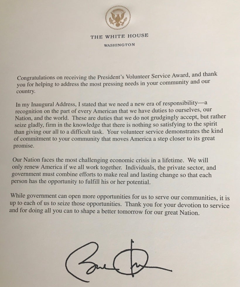 Letter From The White House to Paneru