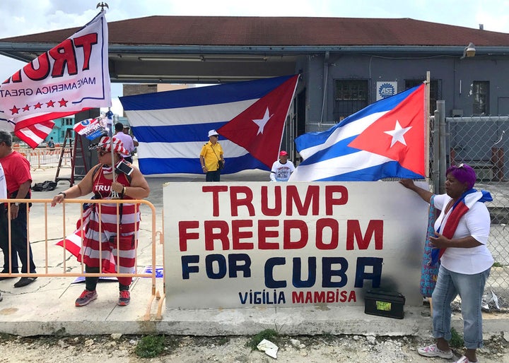 Much of Miami rallied behind the US president in reinstating the Cuban embargo. Reactions on the island have been predictabl