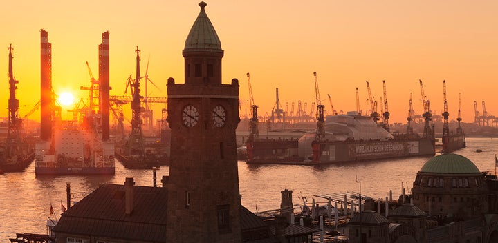 The port of Hamburg, Germany: G20 leaders meet to discuss policies to strengthen the global economic recovery.