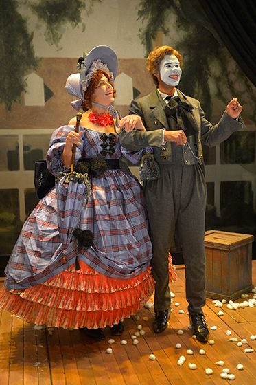 Jennifer Regan as Dora and Lance Gardner as George in a scene from An Octoroon 