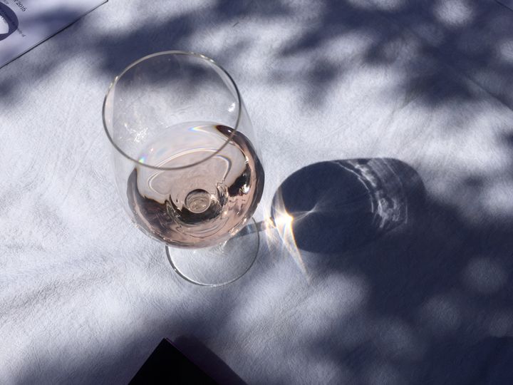 The Provence Rosé of Chateau Gassier a vineyard away from the base of Mount Sainte Victoire.