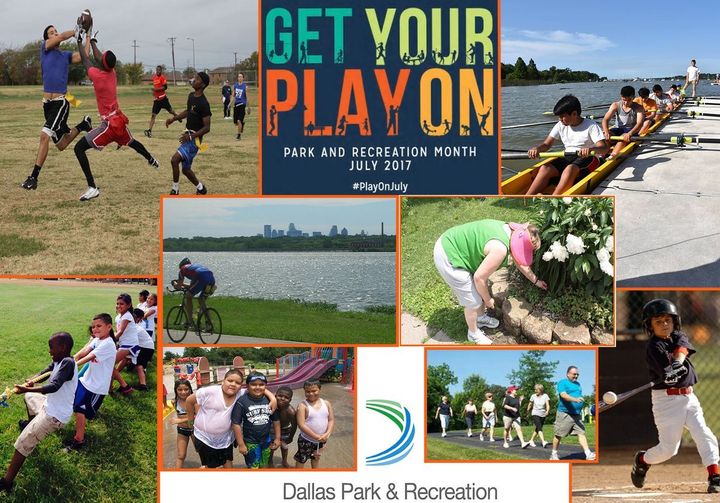 <p>The <a href="http://www.dallasparks.org/" target="_blank" role="link" rel="nofollow" class=" js-entry-link cet-external-link" data-vars-item-name="Dallas Park and Recreation Department" data-vars-item-type="text" data-vars-unit-name="595dd453e4b08f5c97d06739" data-vars-unit-type="buzz_body" data-vars-target-content-id="http://www.dallasparks.org/" data-vars-target-content-type="url" data-vars-type="web_external_link" data-vars-subunit-name="article_body" data-vars-subunit-type="component" data-vars-position-in-subunit="0">Dallas Park and Recreation Department</a> will celebrate <a href="https://www.nrpa.org/july/" target="_blank" role="link" rel="nofollow" class=" js-entry-link cet-external-link" data-vars-item-name="Park and Recreation Month" data-vars-item-type="text" data-vars-unit-name="595dd453e4b08f5c97d06739" data-vars-unit-type="buzz_body" data-vars-target-content-id="https://www.nrpa.org/july/" data-vars-target-content-type="url" data-vars-type="web_external_link" data-vars-subunit-name="article_body" data-vars-subunit-type="component" data-vars-position-in-subunit="1">Park and Recreation Month</a> by focusing on a different area of play each week and invite the public to participate by uploading photos in the comment on its social media posts. </p>