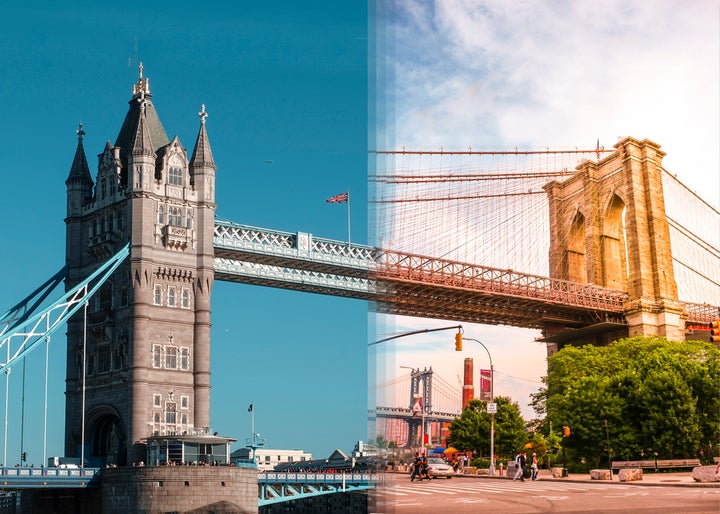 Tower Bridge in London vs Brooklyn Bridge in New York