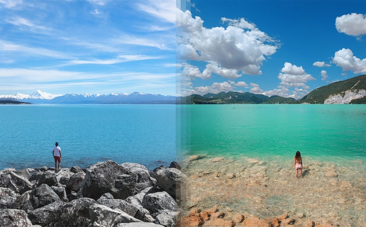 <p><strong>Lake Tekapo in New Zealand vs Lake Wolfgang in Austria</strong></p>