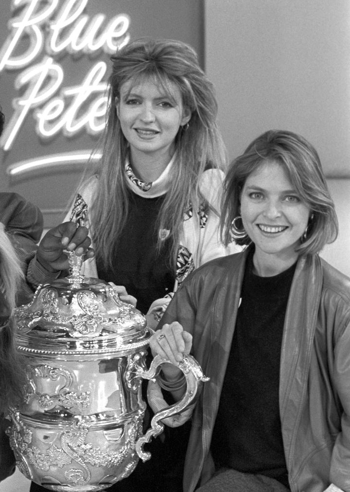 Janet Ellis (right) with co-presenter Caron Keating